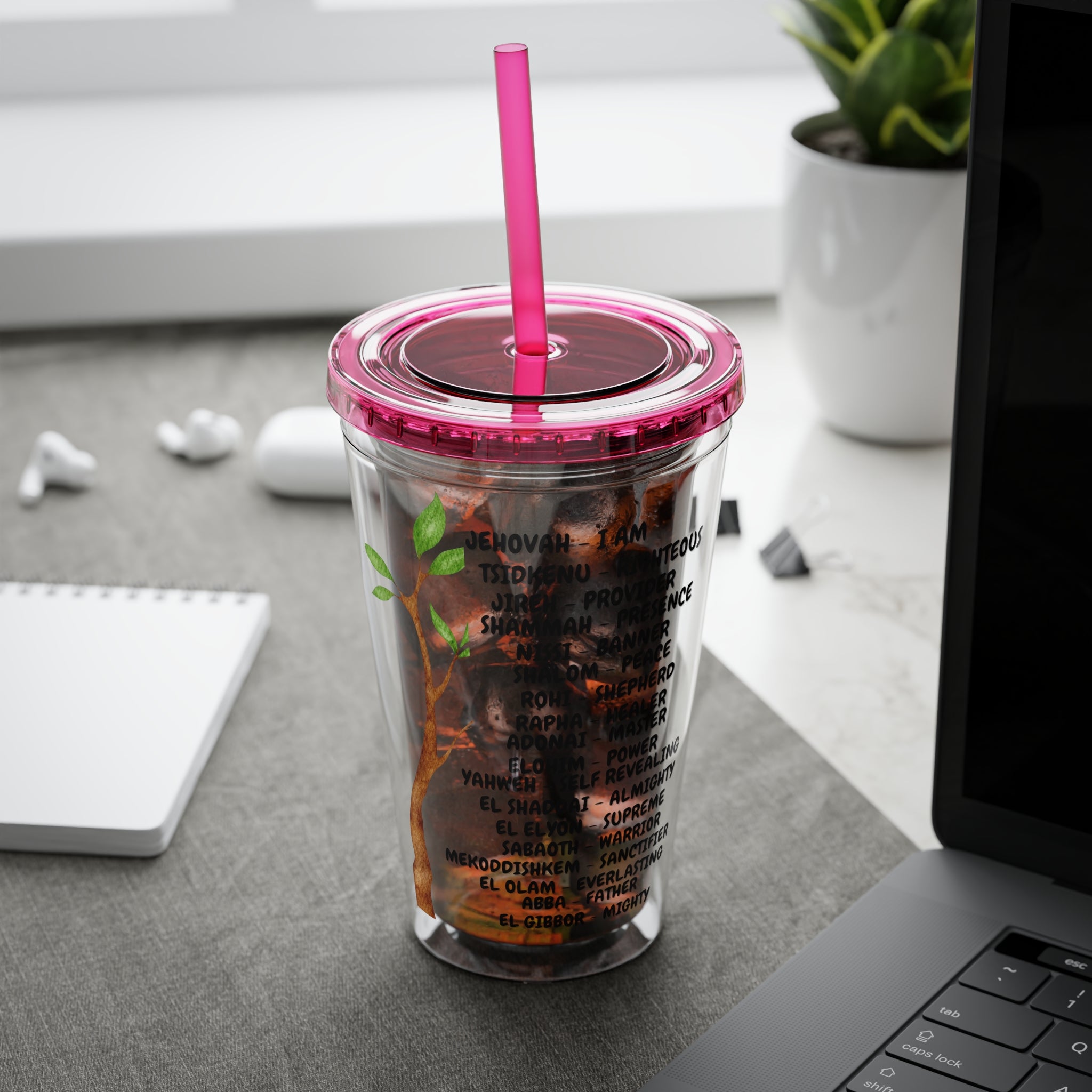Characteristic Names of God 16oz Tumbler with Straw