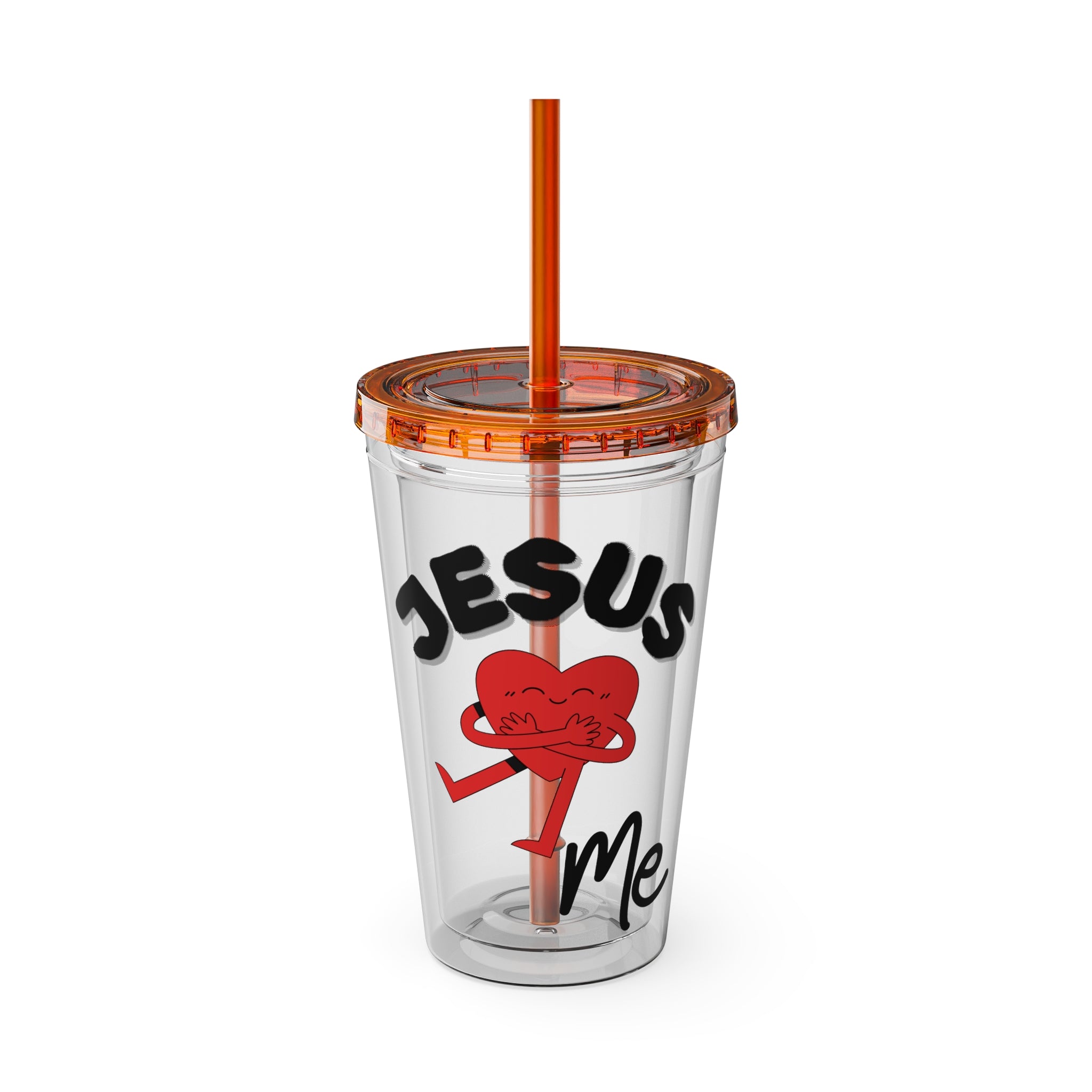 Jesus Loves Me 16oz Tumbler with Straw