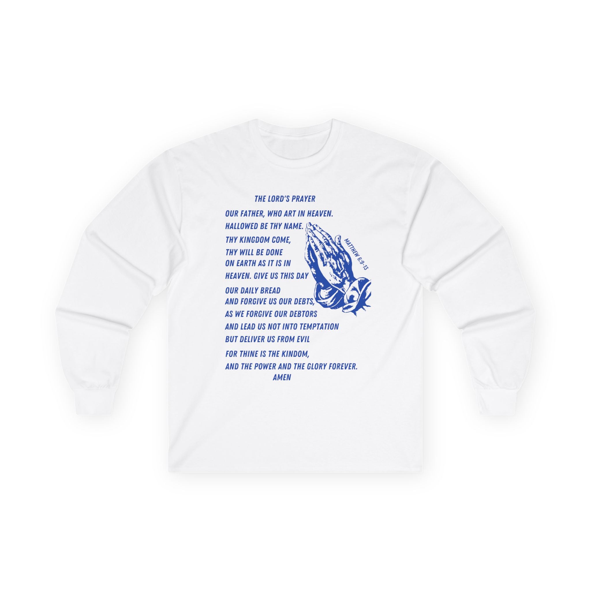 The Lord's Prayer Long Sleeve Tee - Blue