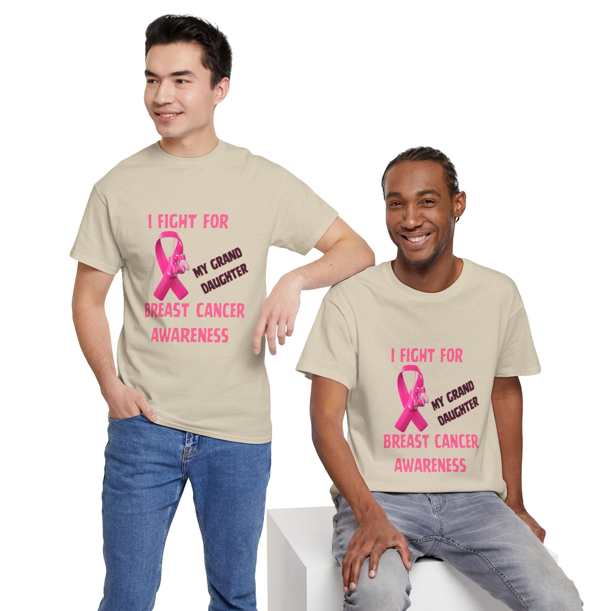 I Fight for My Granddaughter Pink Ribbon Tee