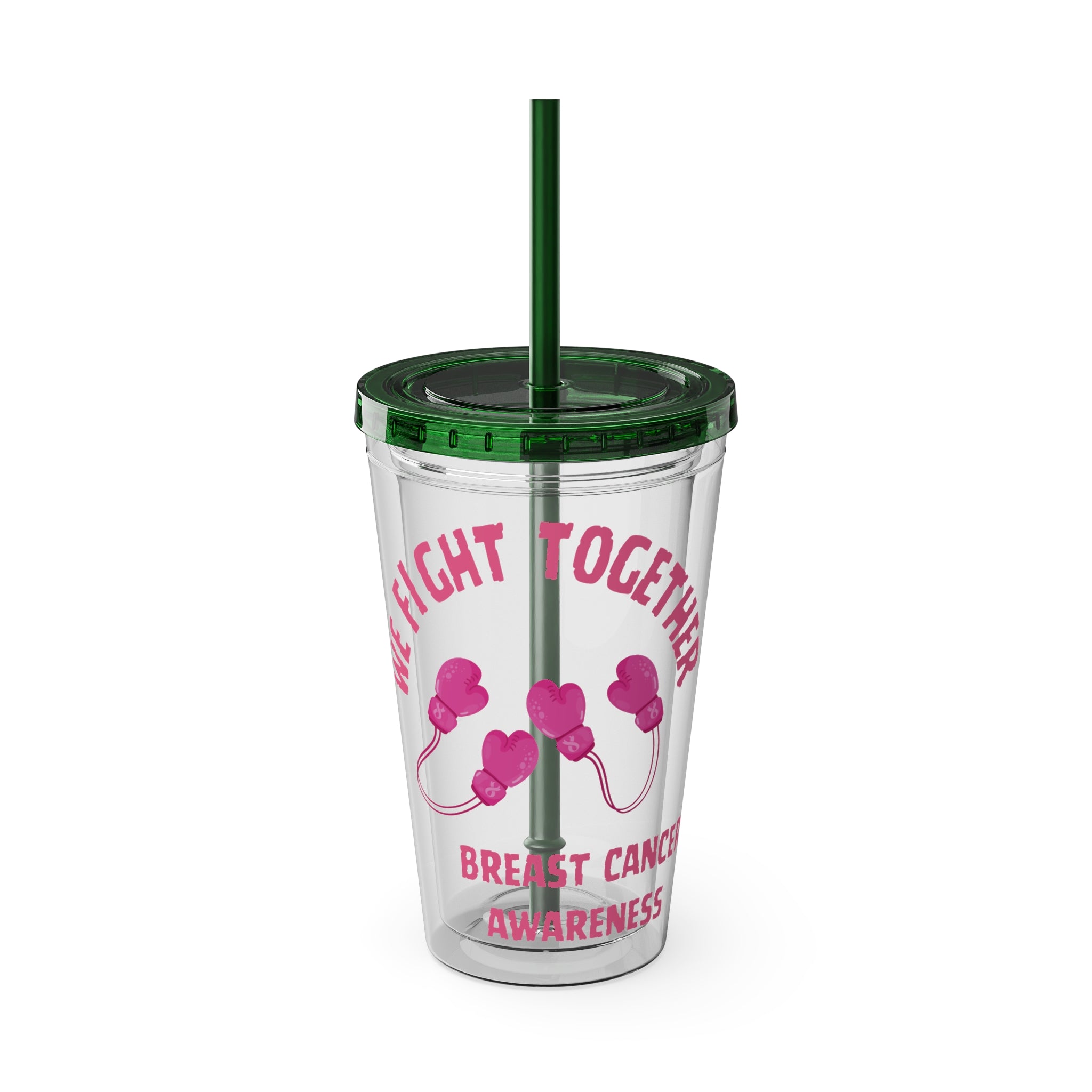 "We Fight Together" 16oz Tumbler with Straw Cup