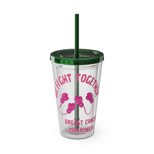 "We Fight Together" 16oz Tumbler with Straw Cup