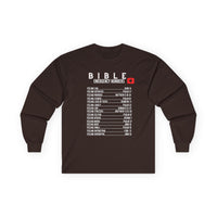 Bible Emergency Numbers Long Sleeve Tee - White