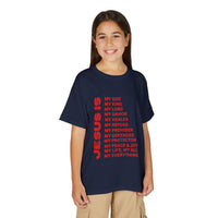 Christian JESUS IS Youth Short Sleeve - Red