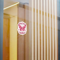Together We Rise Butterfly Breast Cancer Awareness Vinyl Sticker