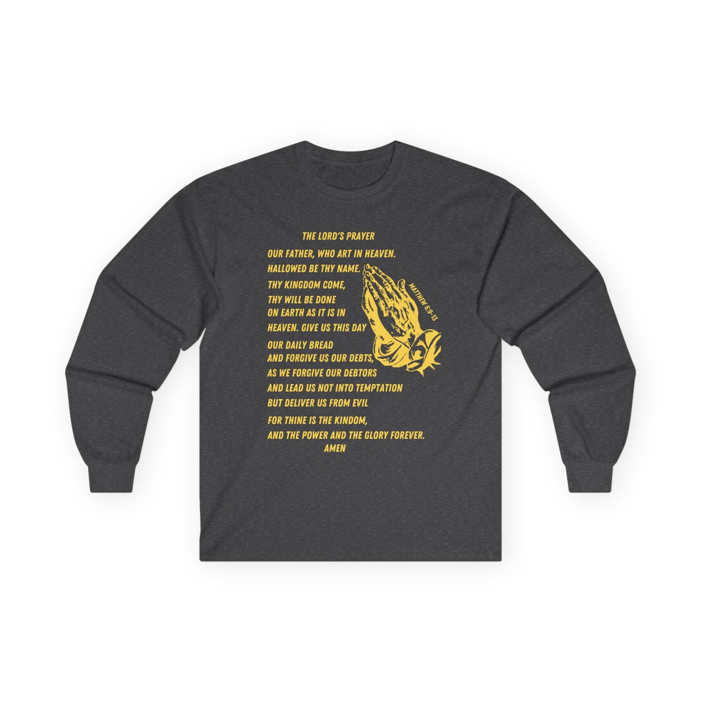 The Lord's Prayer Long Sleeve Tee - Gold