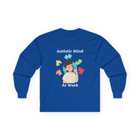Autistic Mind At Work Long Sleeve Tee — White