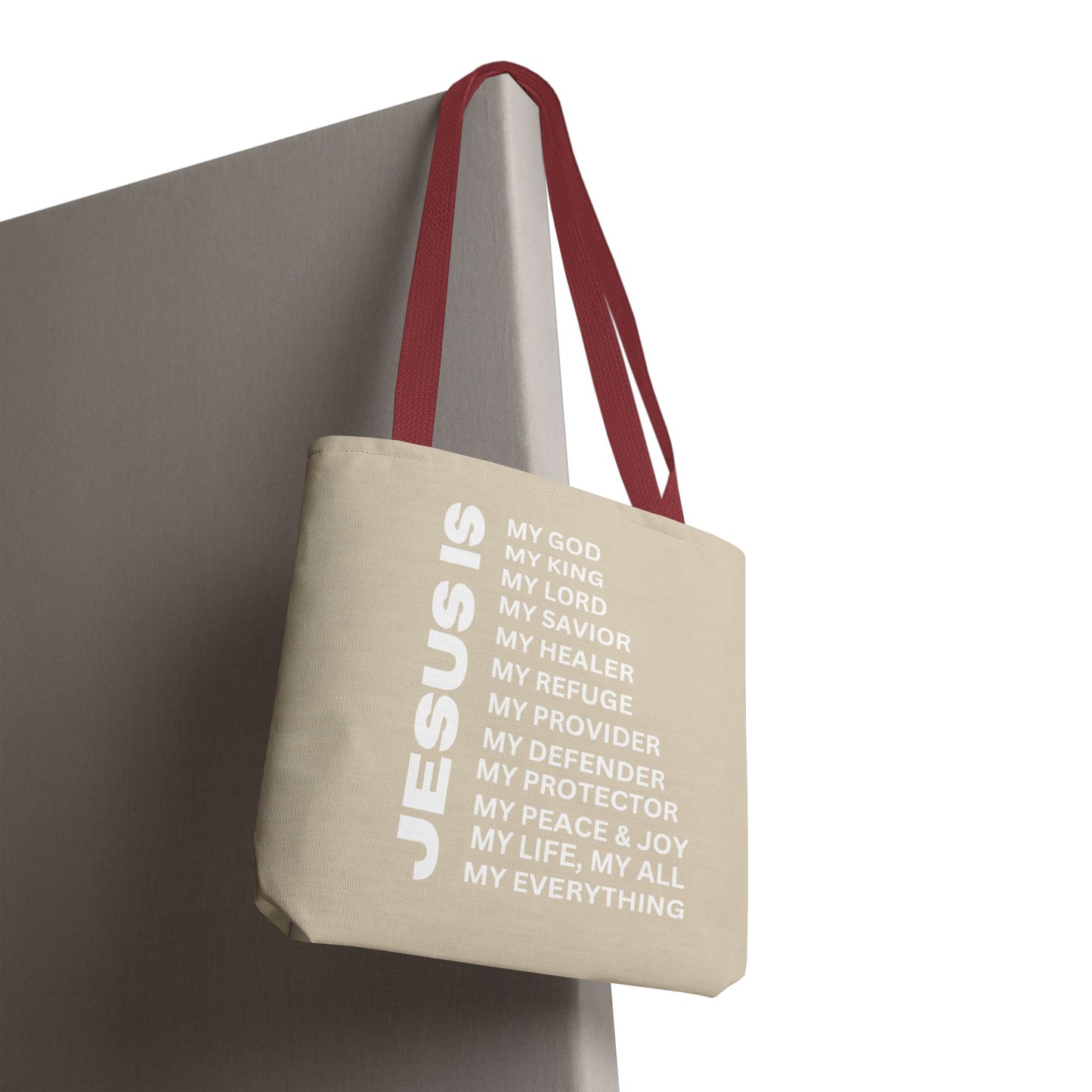 Christian JESUS IS Tote Bag - Sand