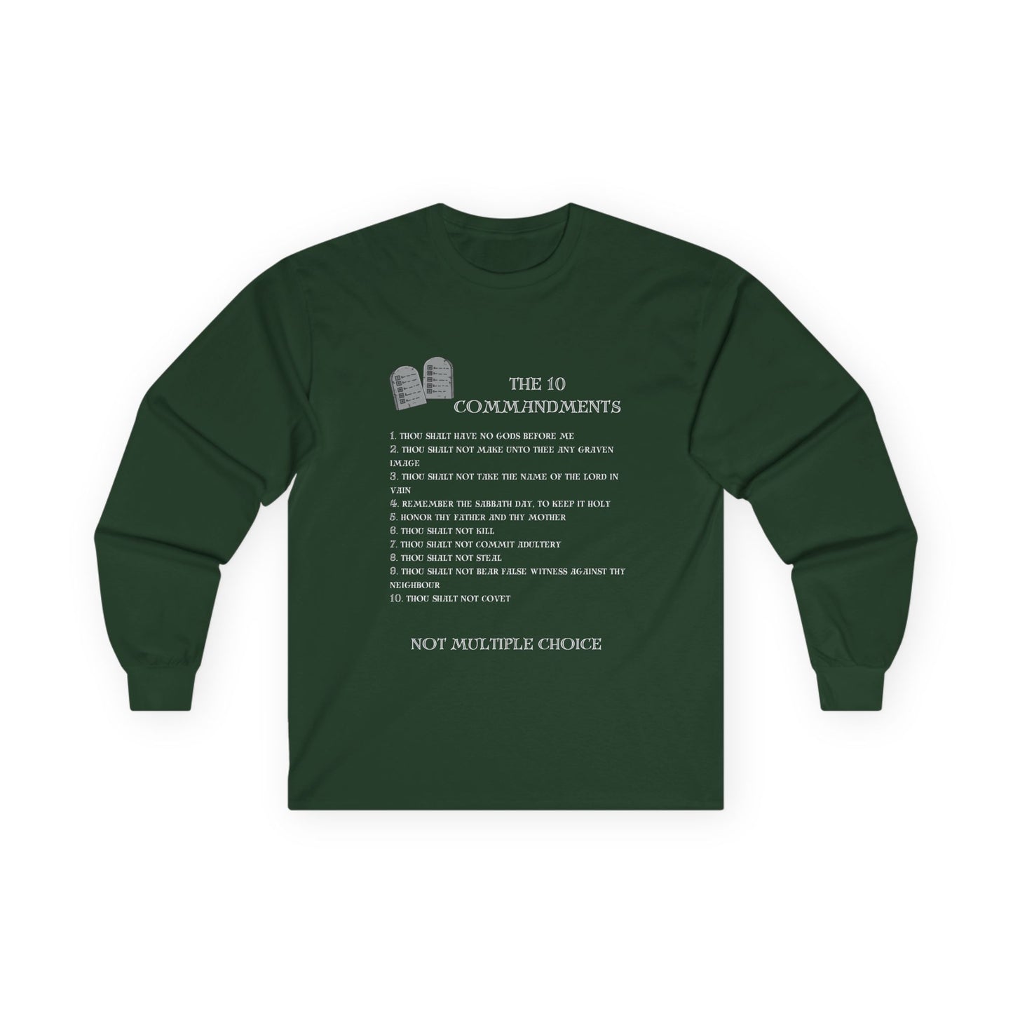 10 Commandments Long Sleeve - White