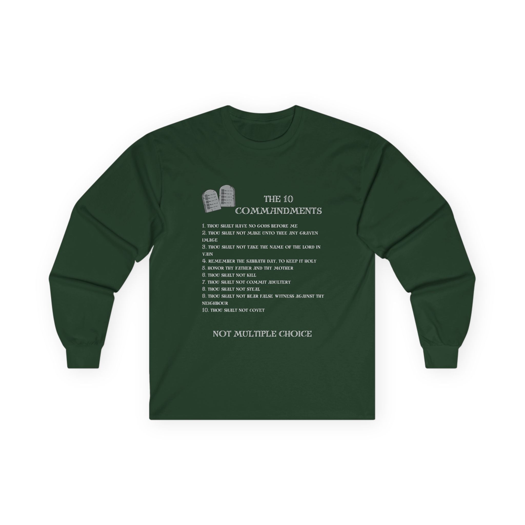 10 Commandments Long Sleeve - White