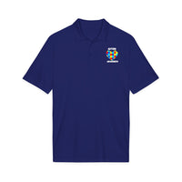 Autism Puzzle Heart Polo - White