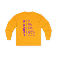 Christian JESUS IS Long Sleeve - Purple