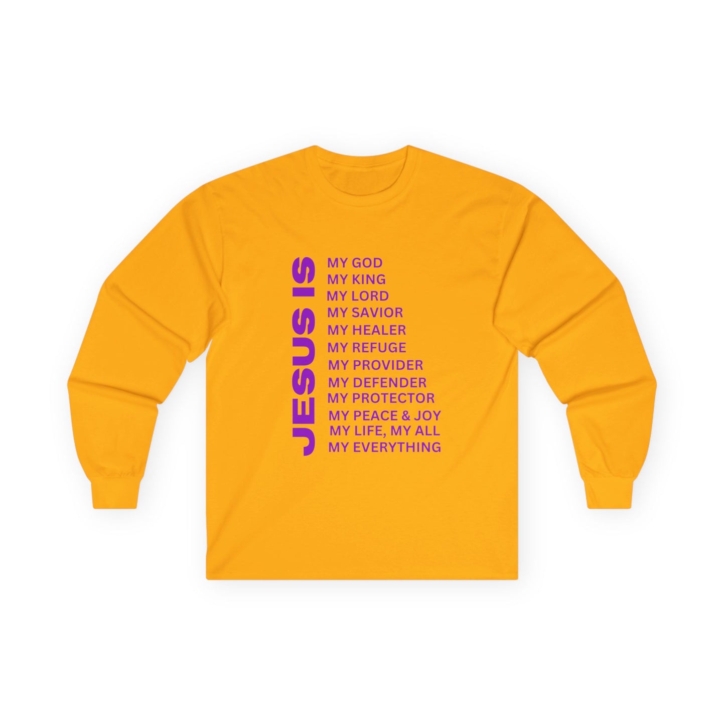 Christian JESUS IS Long Sleeve - Purple