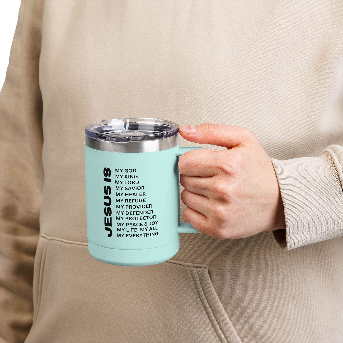 Christian Jesus Is 15oz Tumbler - Black