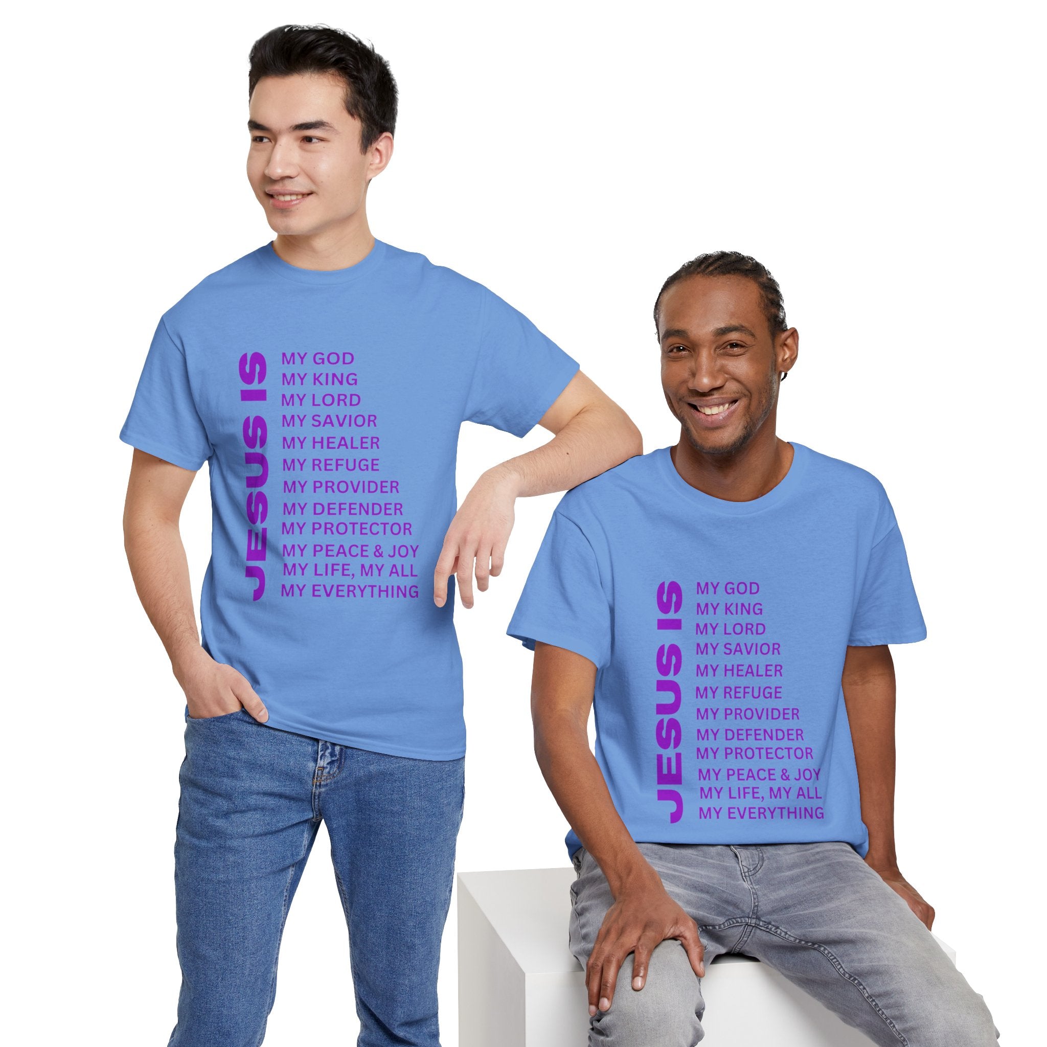 Christian JESUS IS T-shirt - Purple