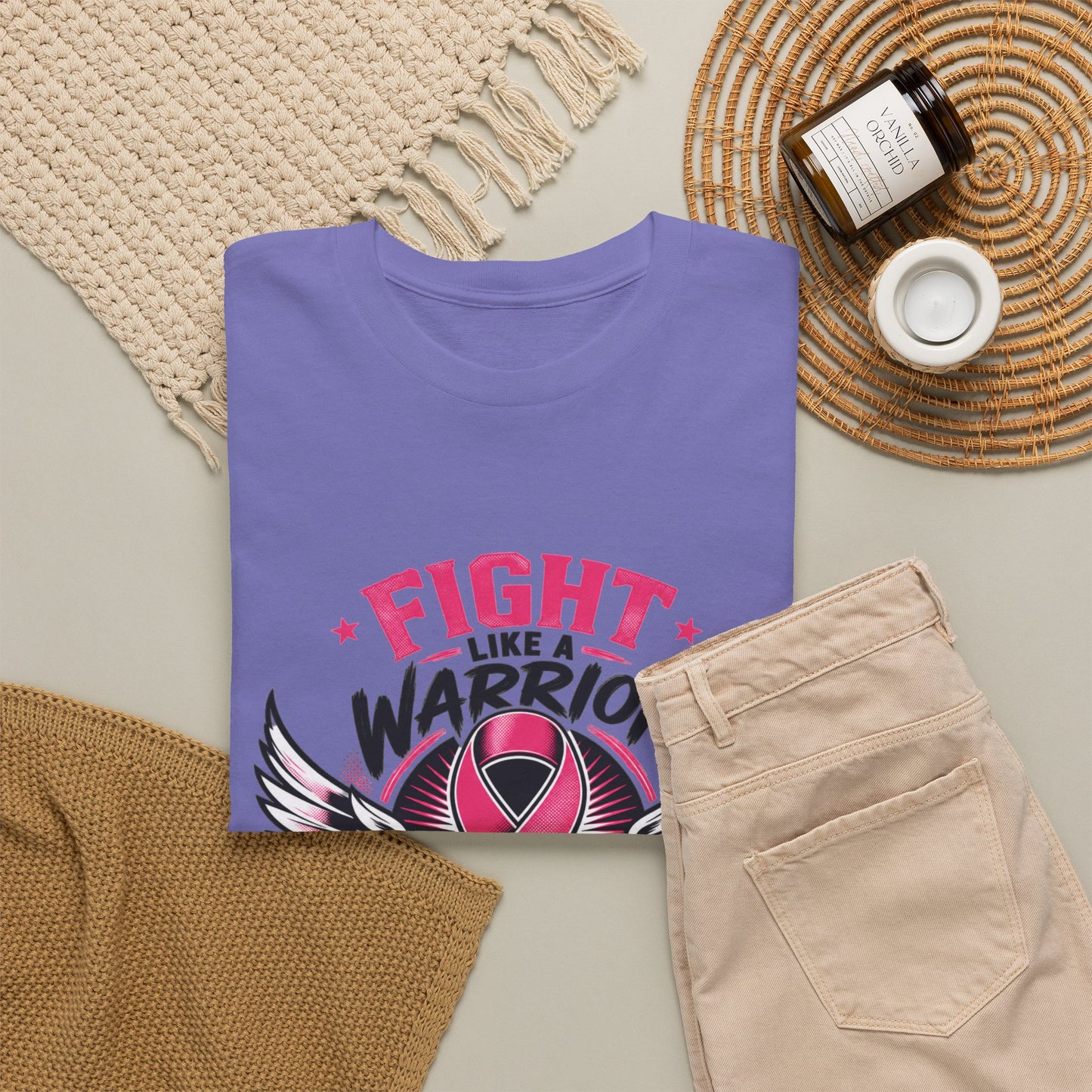 Fight Like a Warrior, Survive Like a Champion Breast Cancer Awareness T-Shirt