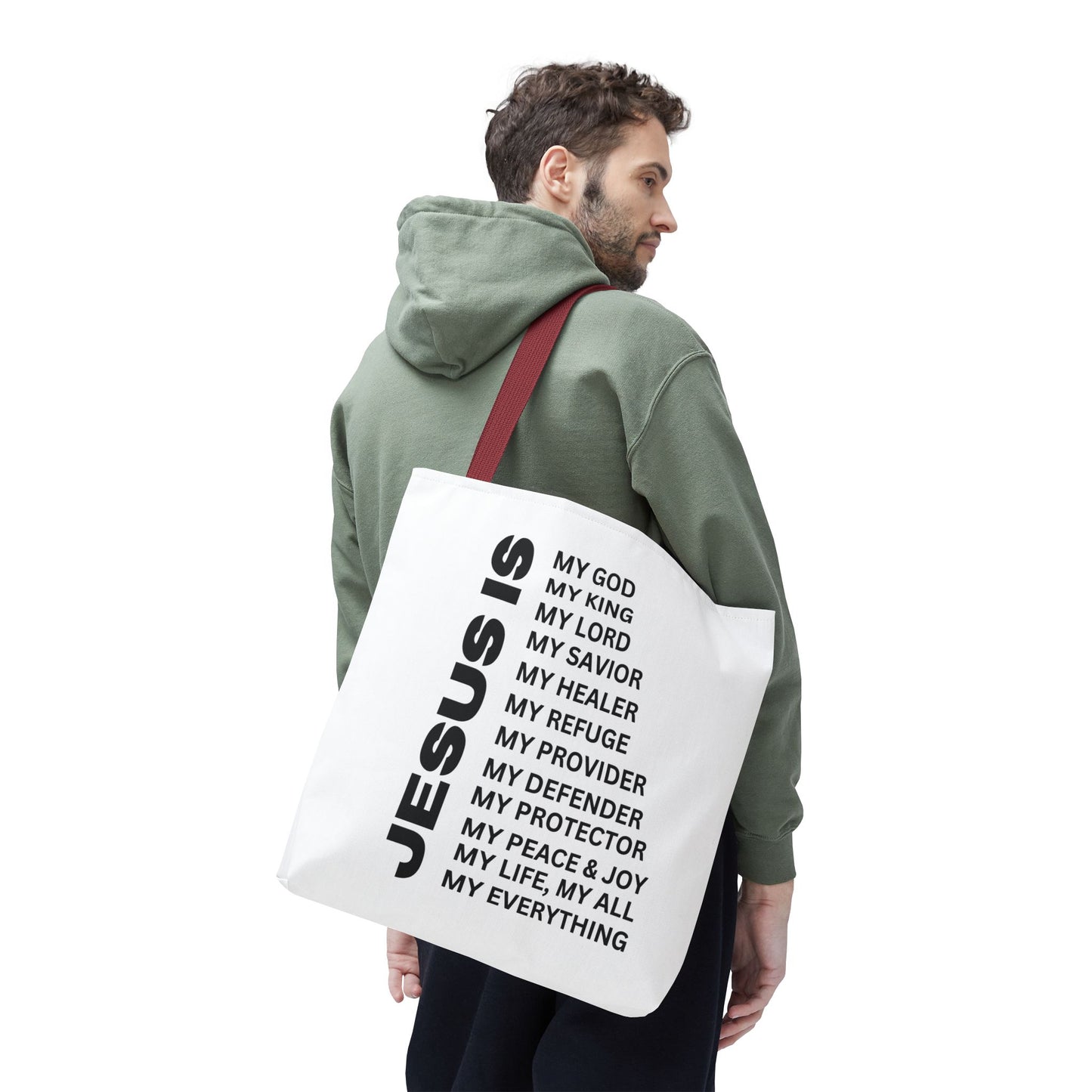 Christian JESUS IS Tote Bag - White