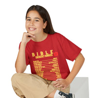 Bible Emergency Numbers Youth T-Shirt — Yellow