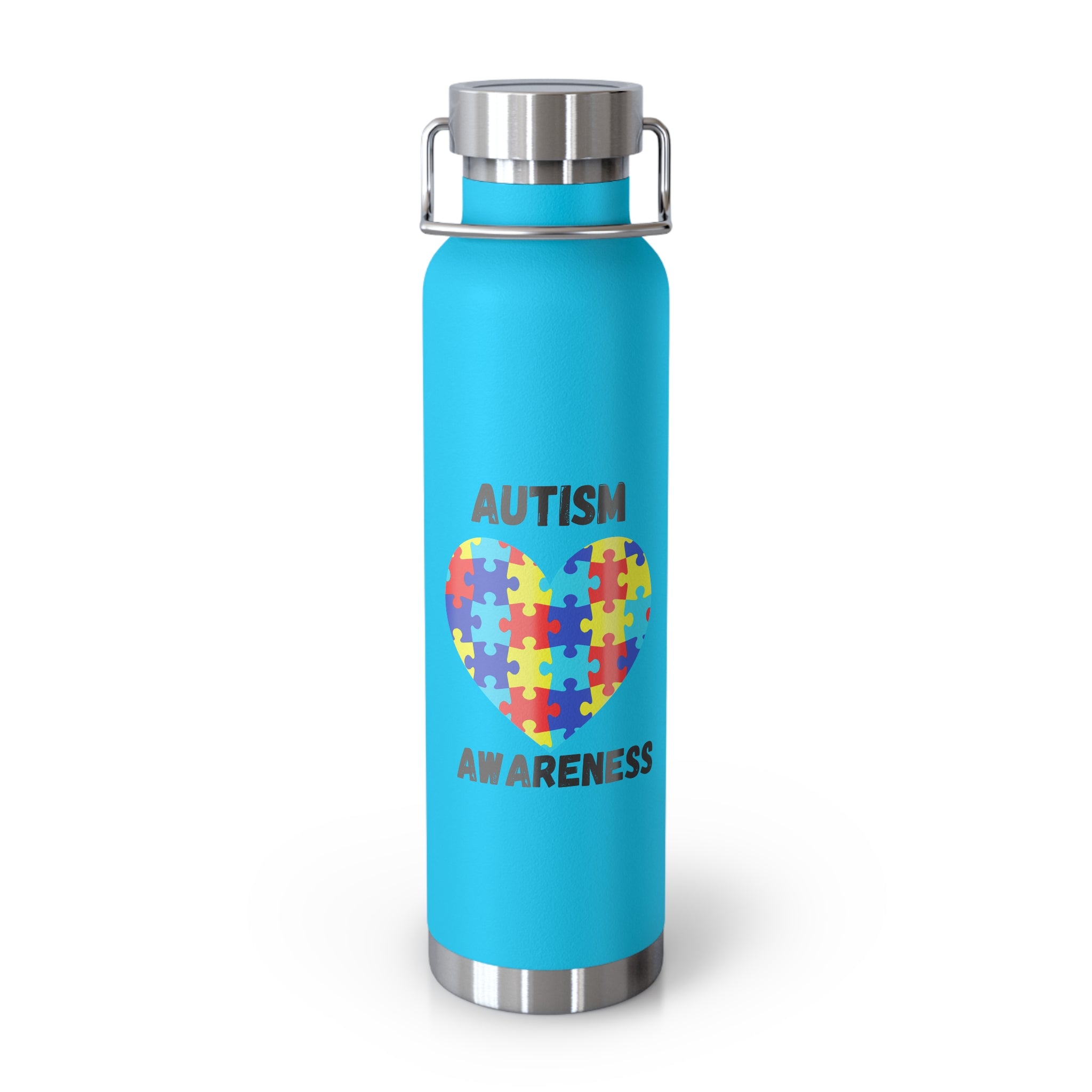 Autism Puzzle Heart Awareness — 22oz Insulated Water Bottle