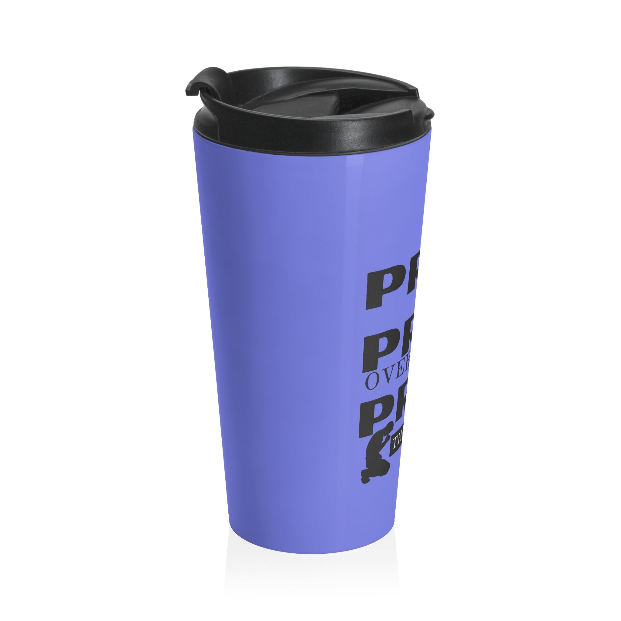 Pray On It Pray Over It Pray Through It Blue Stainless Steel Travel Mug