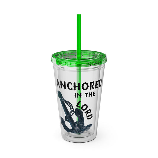 Anchored in the Lord 16oz Tumbler with Straw