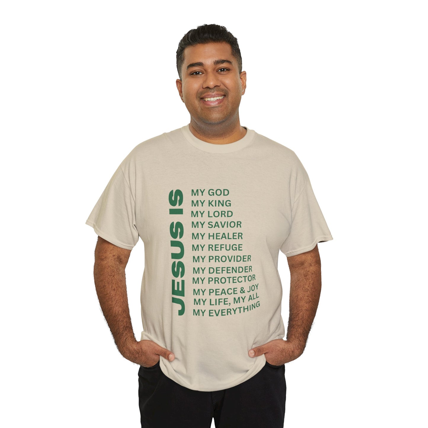 Christian JESUS IS T-shirt - Green