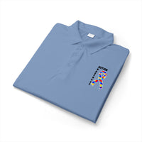 Autism Puzzle Ribbon Polo - Black