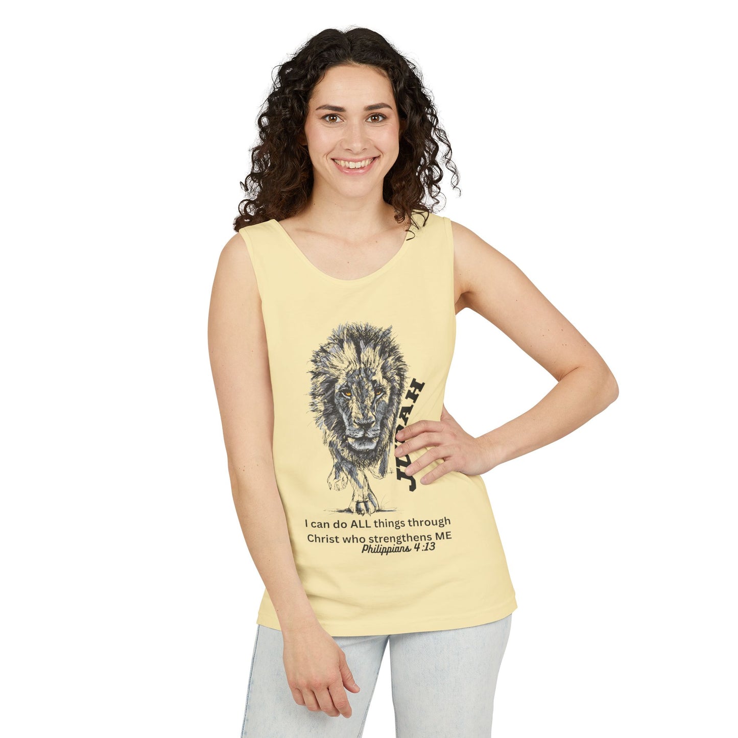 Lion of Judah Tank Top - 'I Can Do All Things' Philippians 4:13