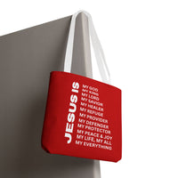 Christian JESUS IS Tote Bag - Red