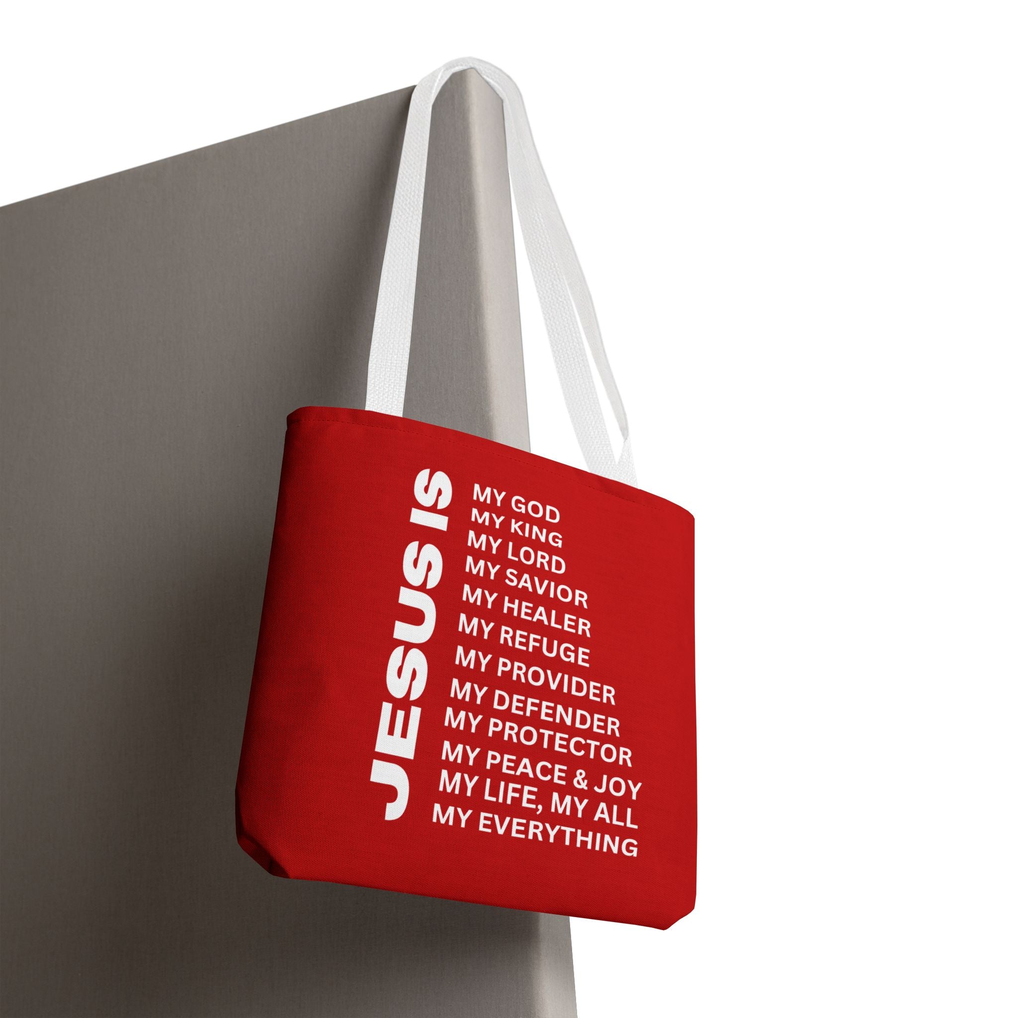 Christian JESUS IS Tote Bag - Red