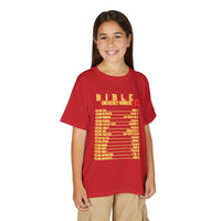 Bible Emergency Numbers Youth T-Shirt — Yellow