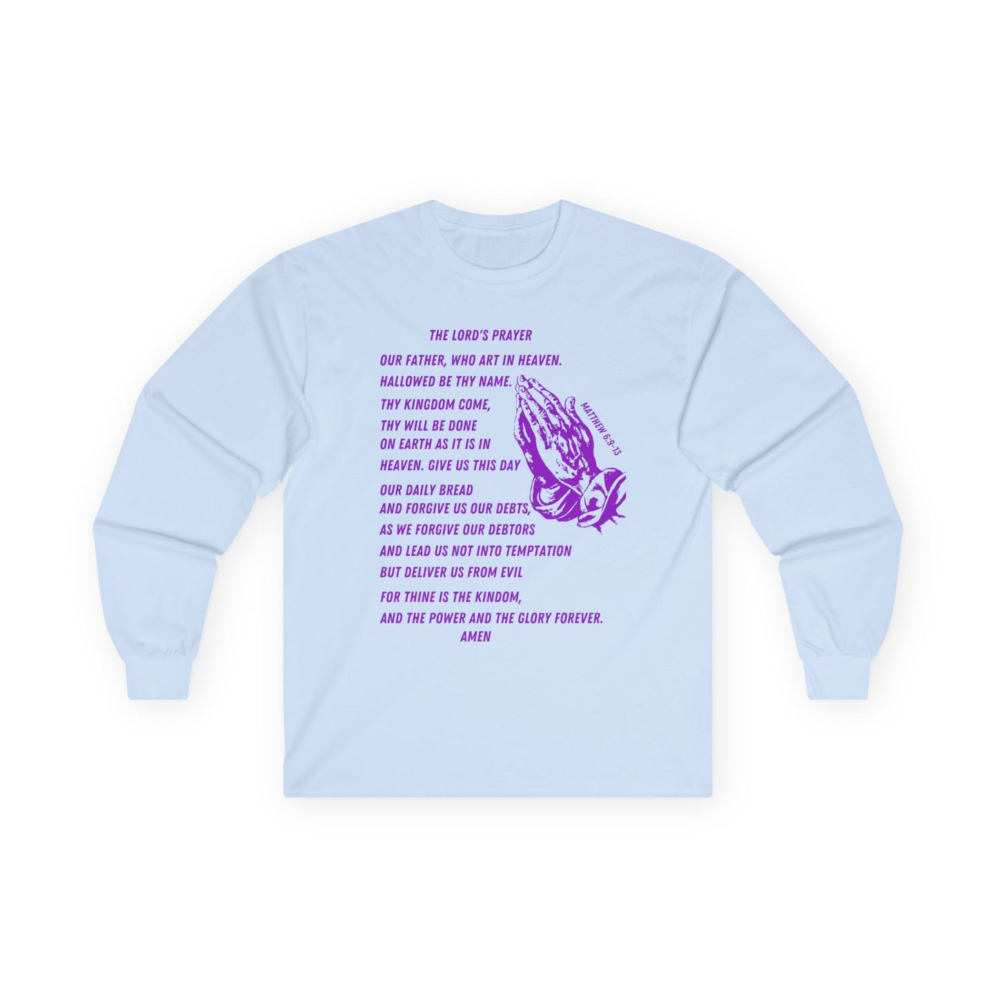 The Lord's Prayer Long Sleeve Tee - Purple