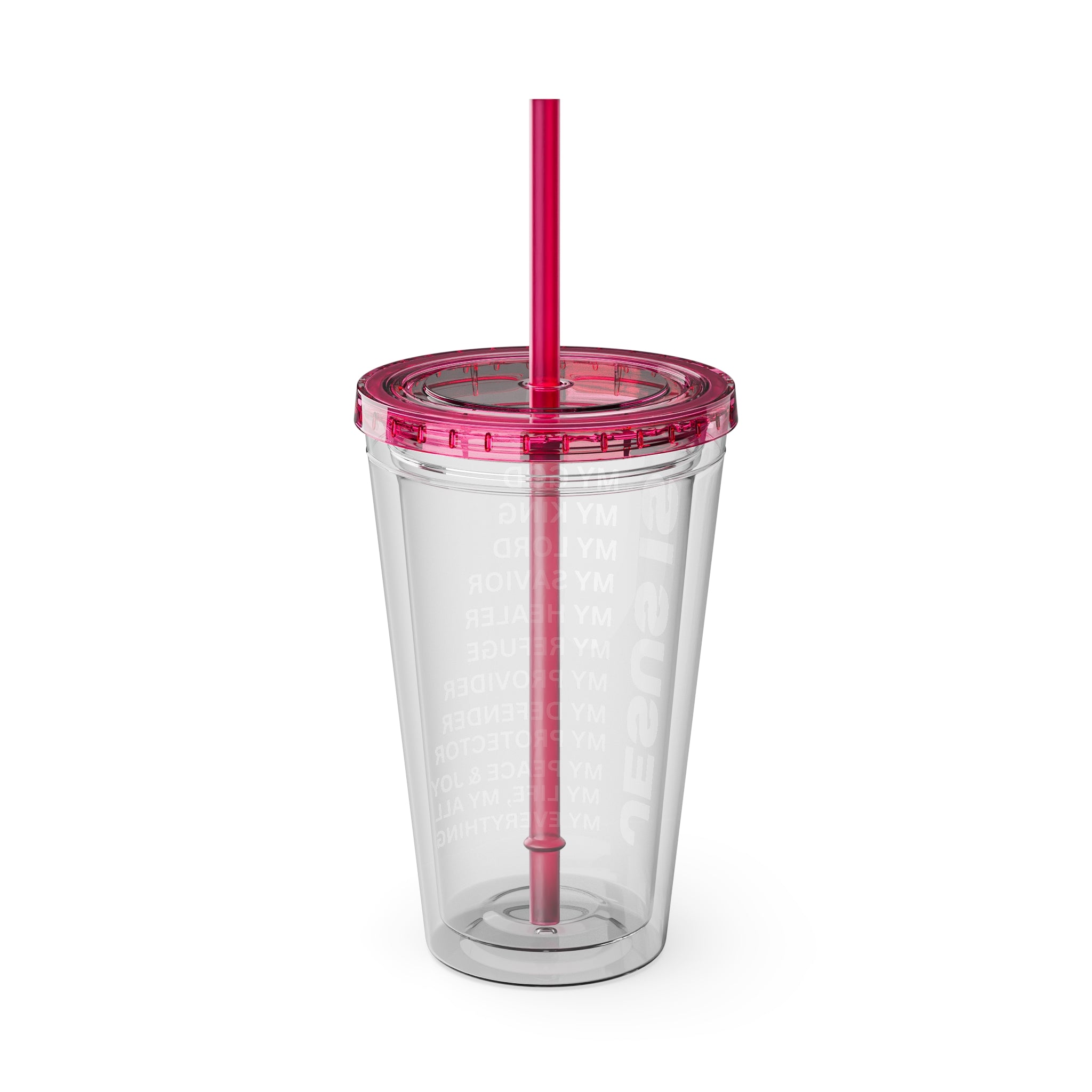 Christian JESUS IS 16oz Tumbler with Straw