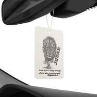 Lion of Judah Car Air Freshener — 'I can do ALL things through Christ' Inspirational Scent