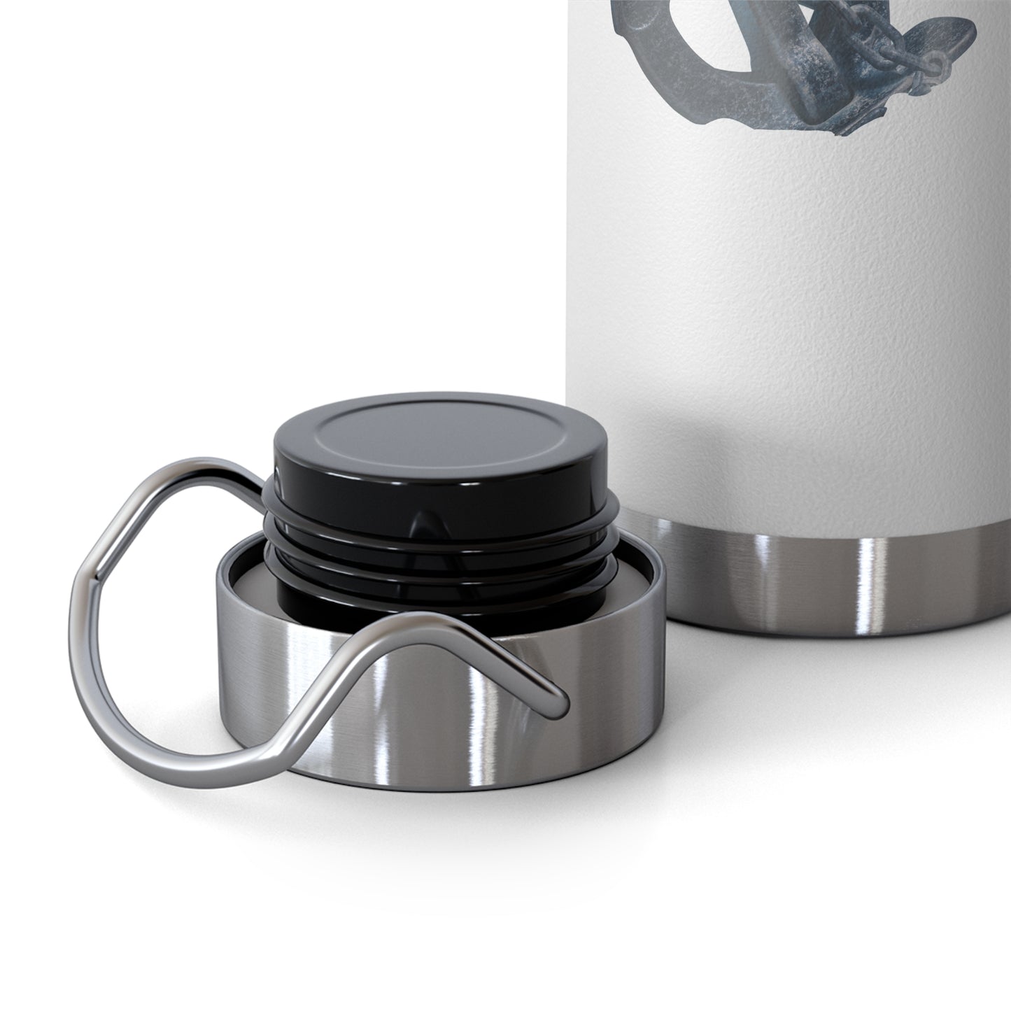 "Anchored in the Lord" 22oz Insulated Water Bottle — Black