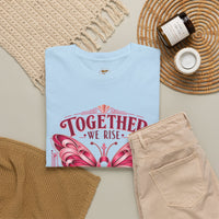 Together We Rise Breast Cancer Awareness T-Shirt — Fight Hope Cure Tee