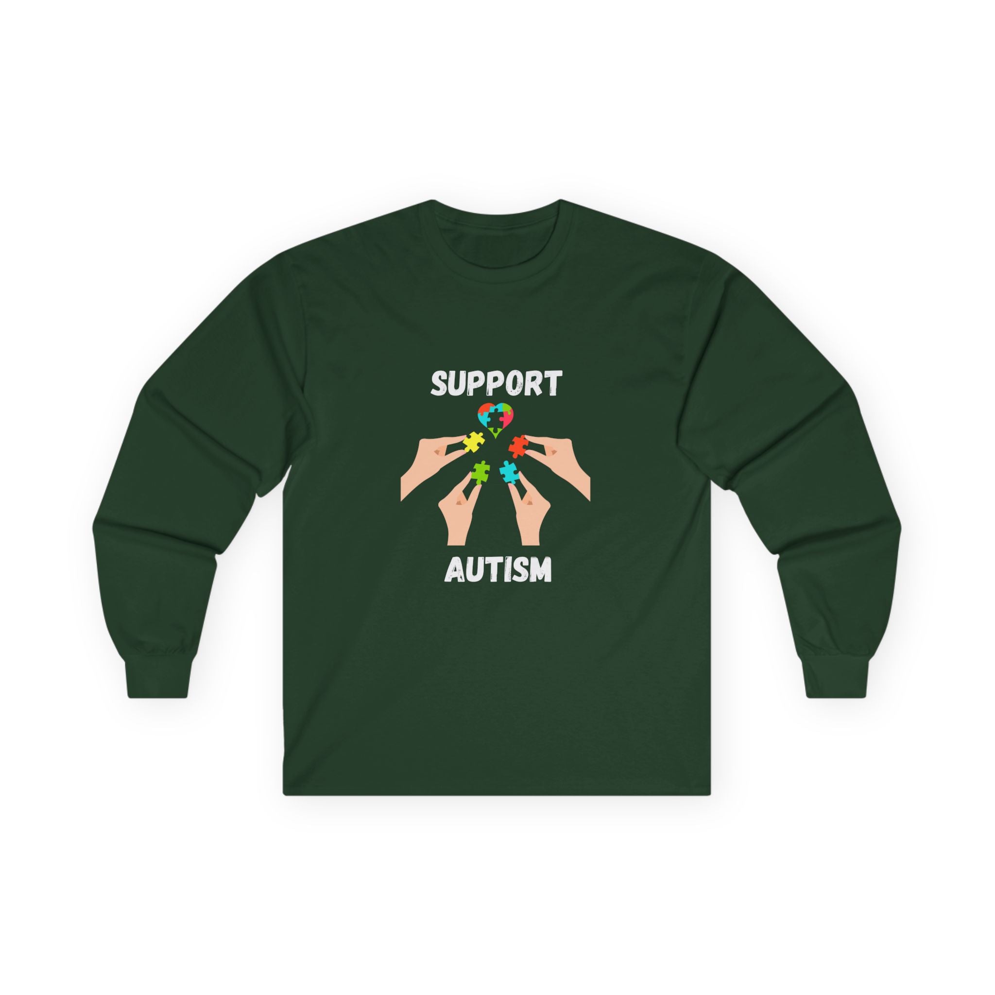 Puzzle Piece Hands Awareness Shirt - White