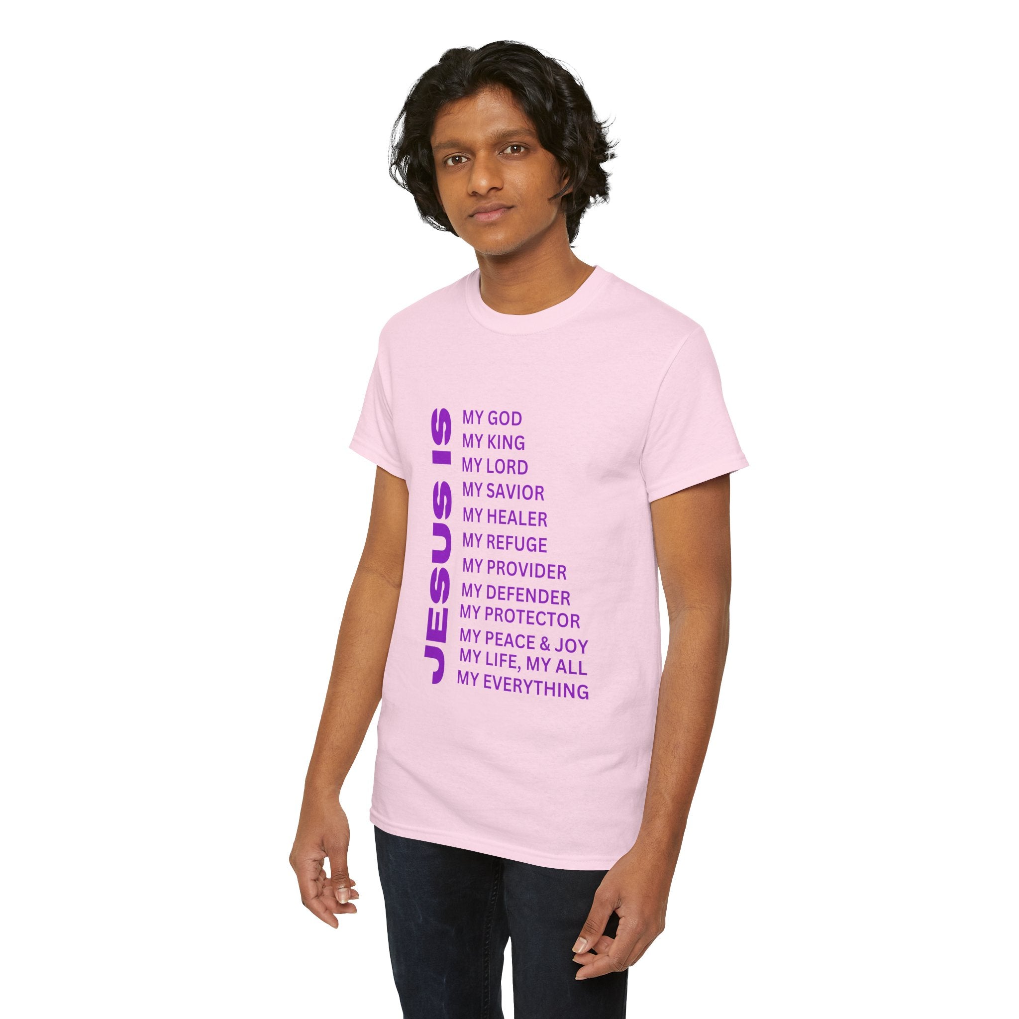 Christian JESUS IS T-shirt - Purple