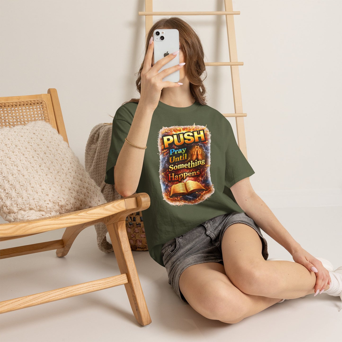 Push: Pray Until Something Happens T-Shirt — Bible 2