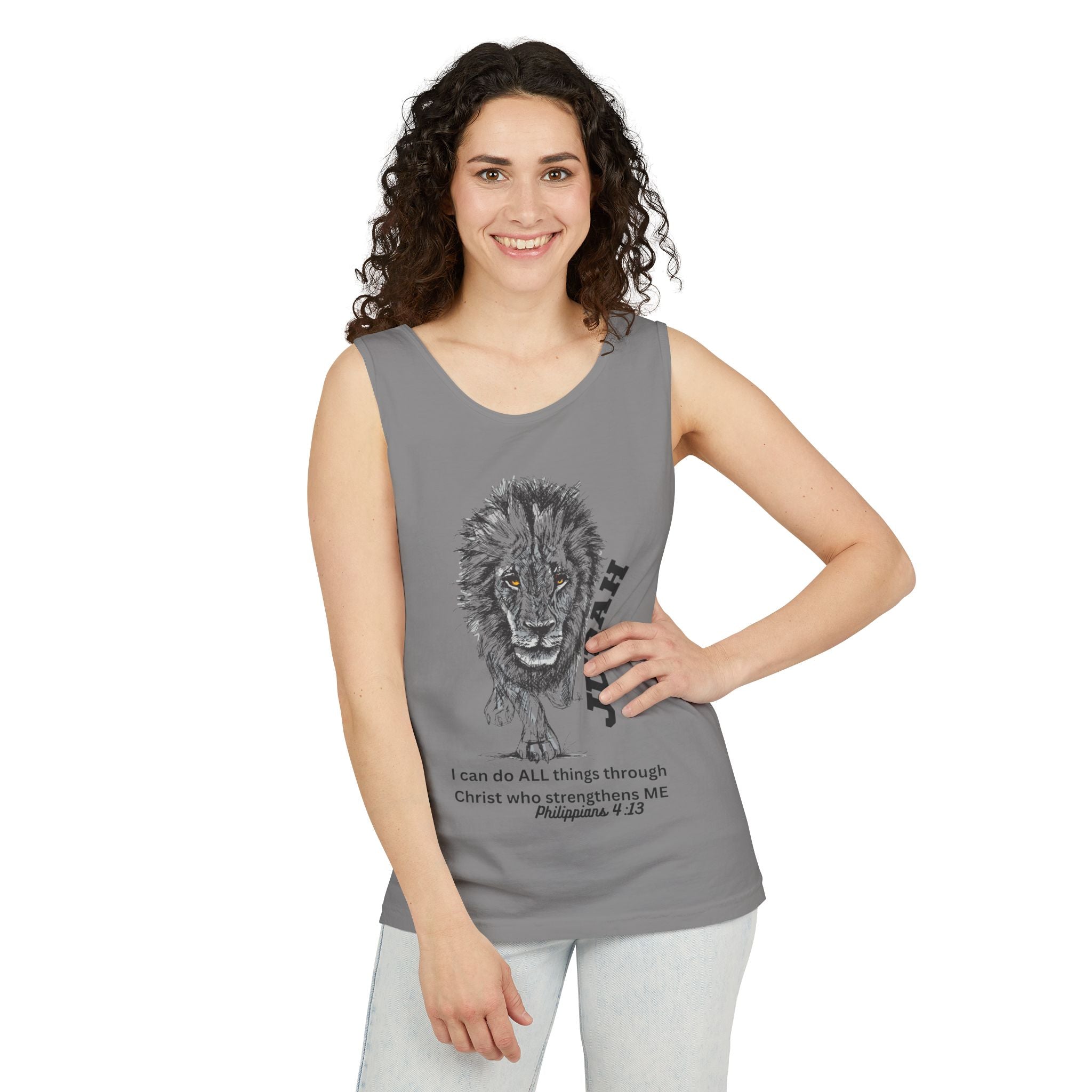 Lion of Judah Tank Top - 'I Can Do All Things' Philippians 4:13