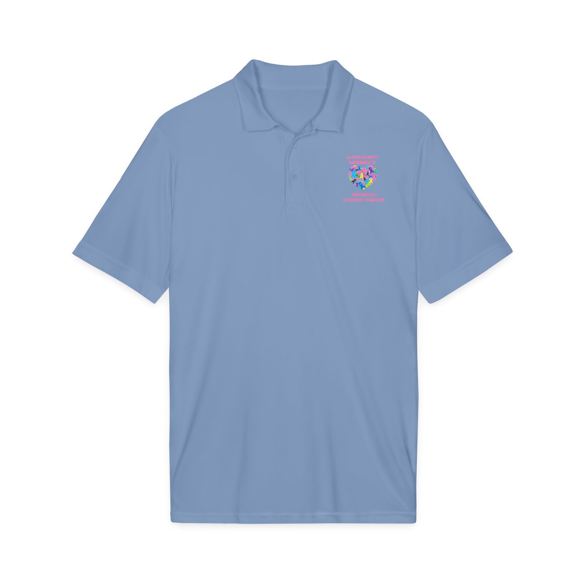 Breast Cancer Heart Ribbon Polo