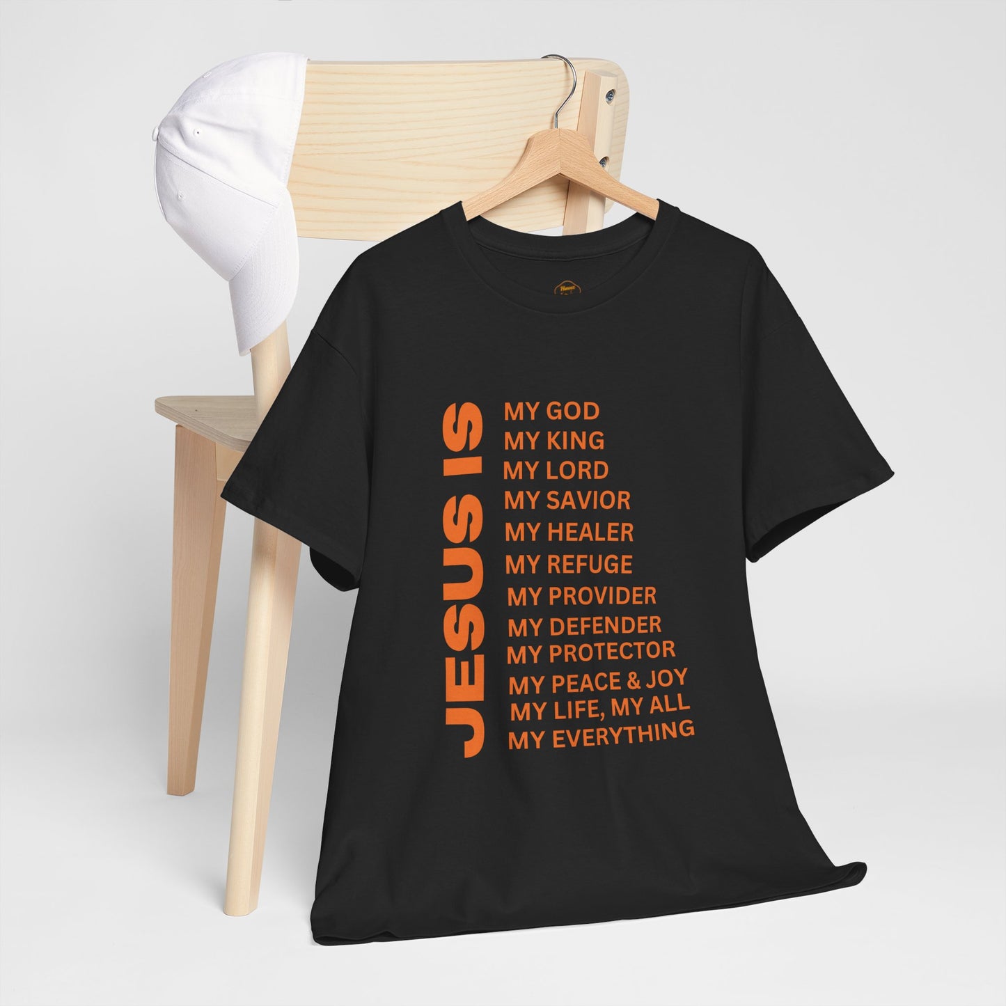 Christian JESUS IS T‑Shirt - Orange