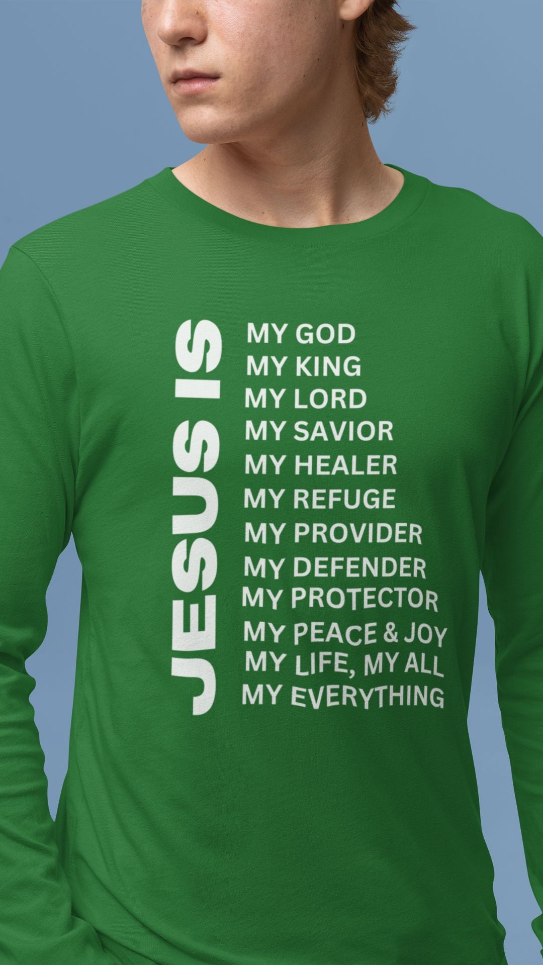Jesus Is Christian T-Shirt - Long Sleeve White