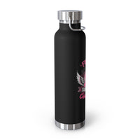Fight Warrior Survive Champion Pink Ribbon 22oz Insulated Water Bottle
