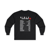 Bible Emergency Numbers Long Sleeve Tee - White