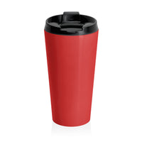 Christian JESUS IS Red Stainless Steel Travel Mug - Blk