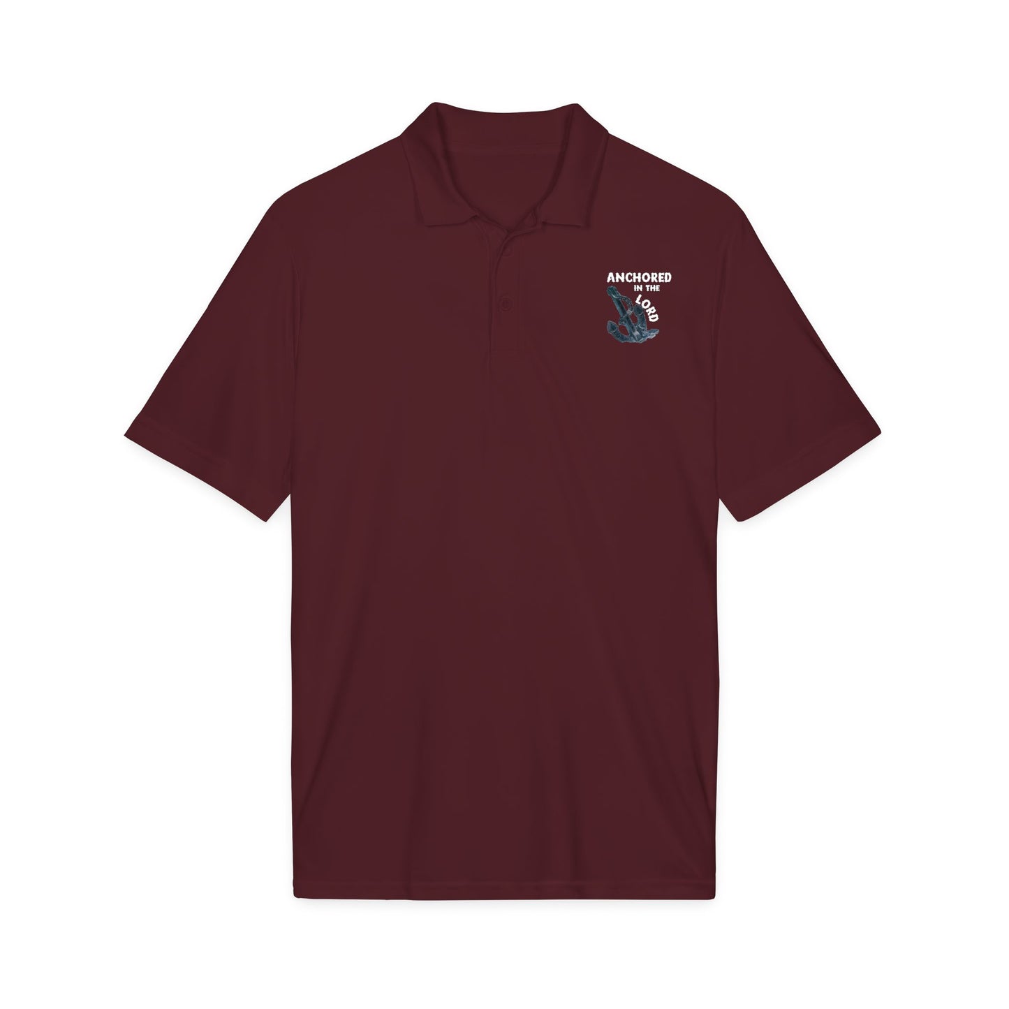 Anchored in the Lord Polo - White