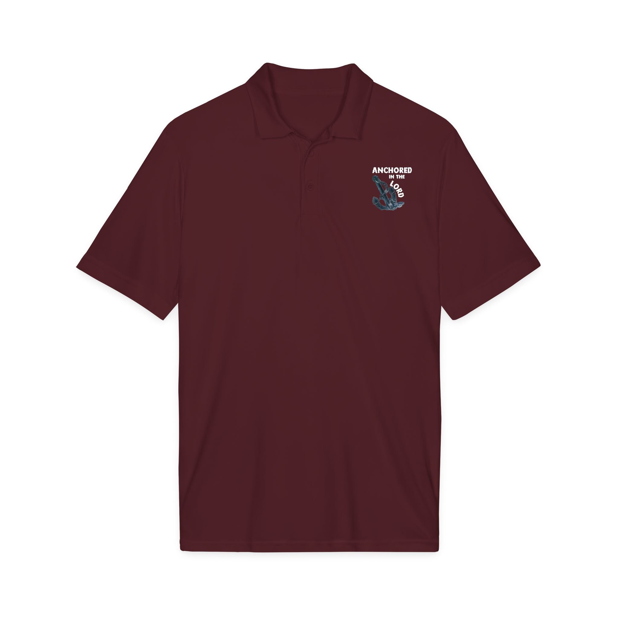 Anchored in the Lord Polo - White
