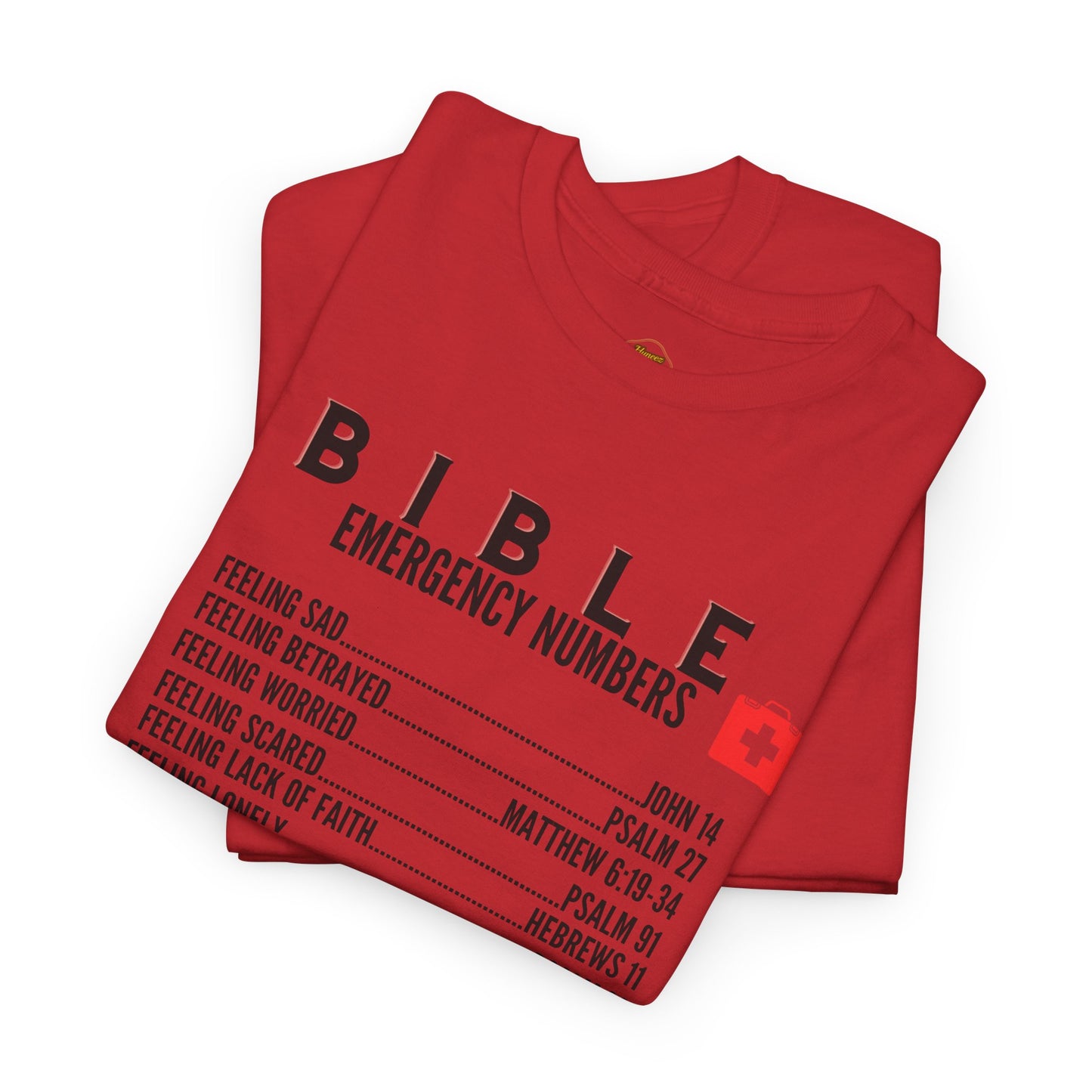Bible Emergency Numbers Tee - Black