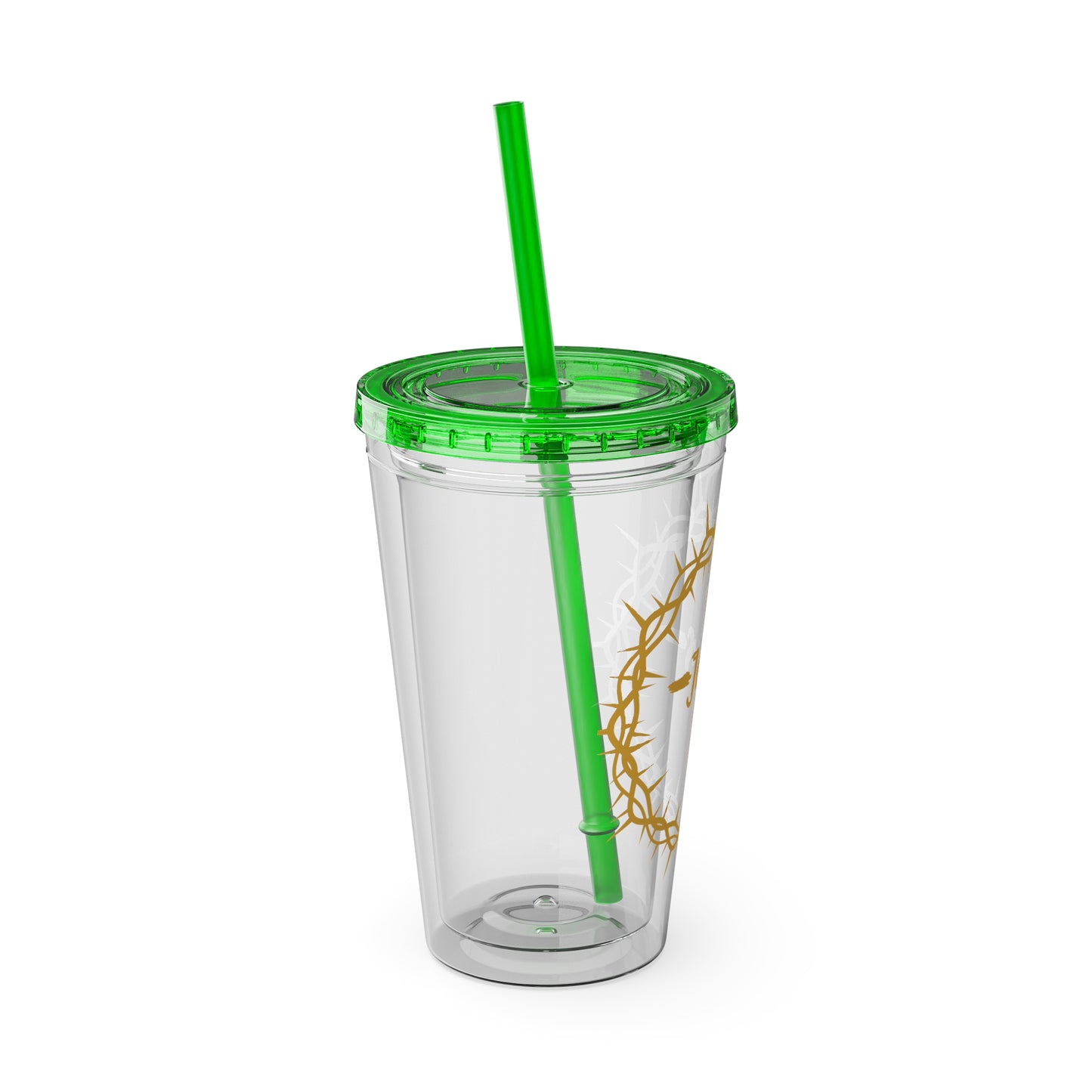 Jesus Crown of Thorns 16oz Tumbler with Straw